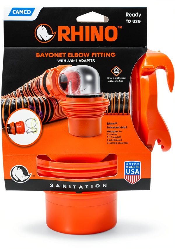 Camco RhinoFlex RV Sewer Hose Elbow Adapter-7