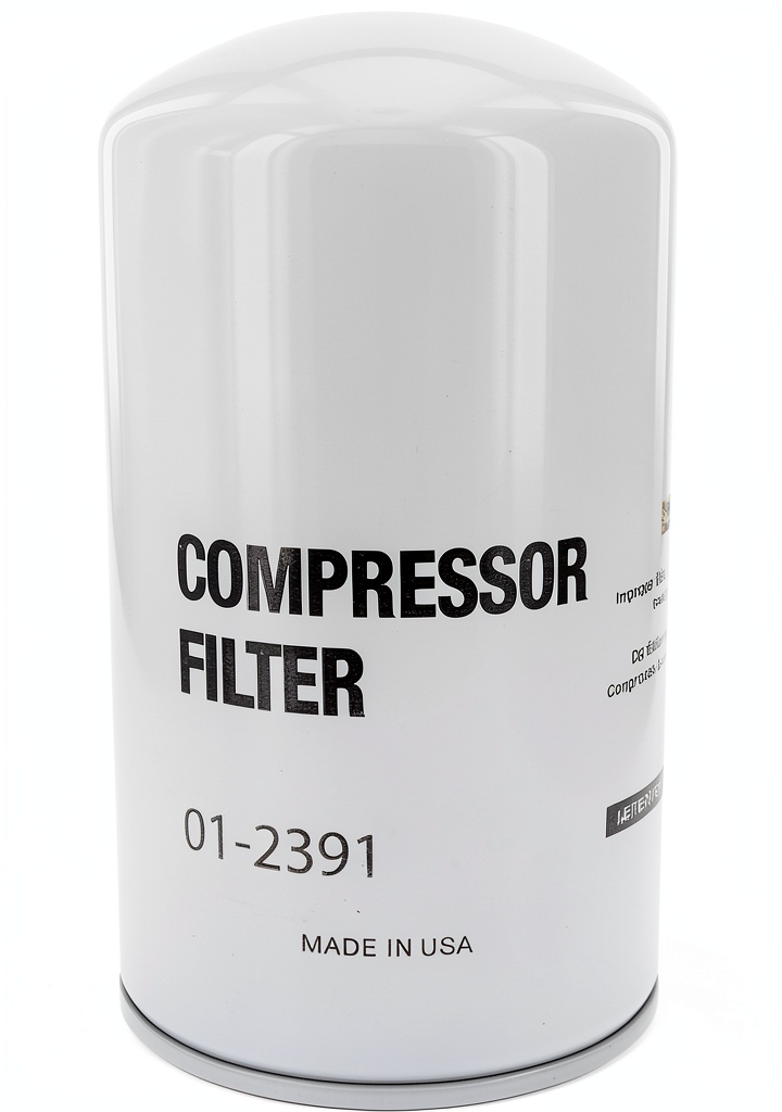 Installing Aftermarket Quincy 2013400282 Spin-On Oil Filter – Paper Construction on a wooden workbench