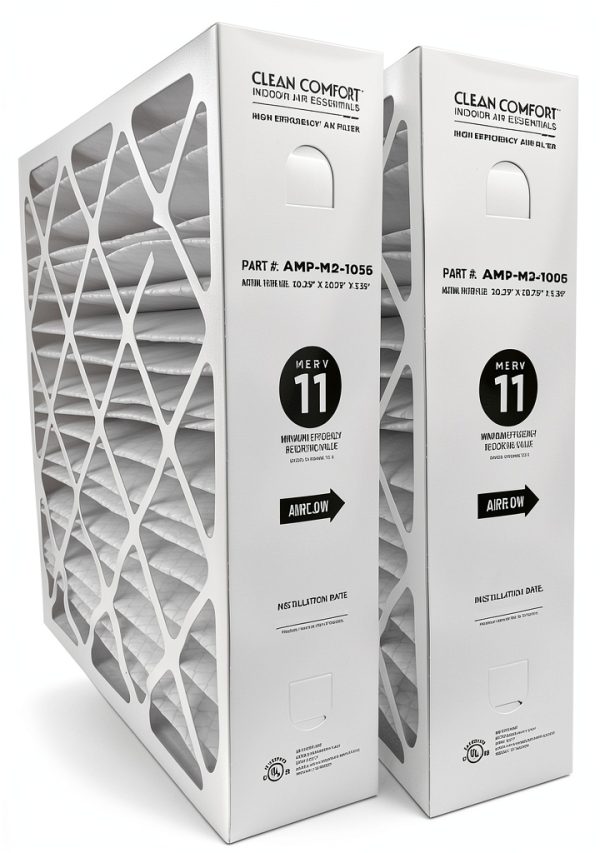 Replacement forClean Comfort AMP-M2-1056 2 Pack Media Air Filter MERV-0